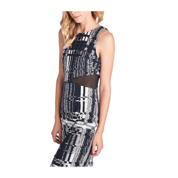 Trina Turk Mesh Panel Cut Out Dress $248 Size 10 Sleeveless Stretch Sheath NEW - Picture 1 of 12